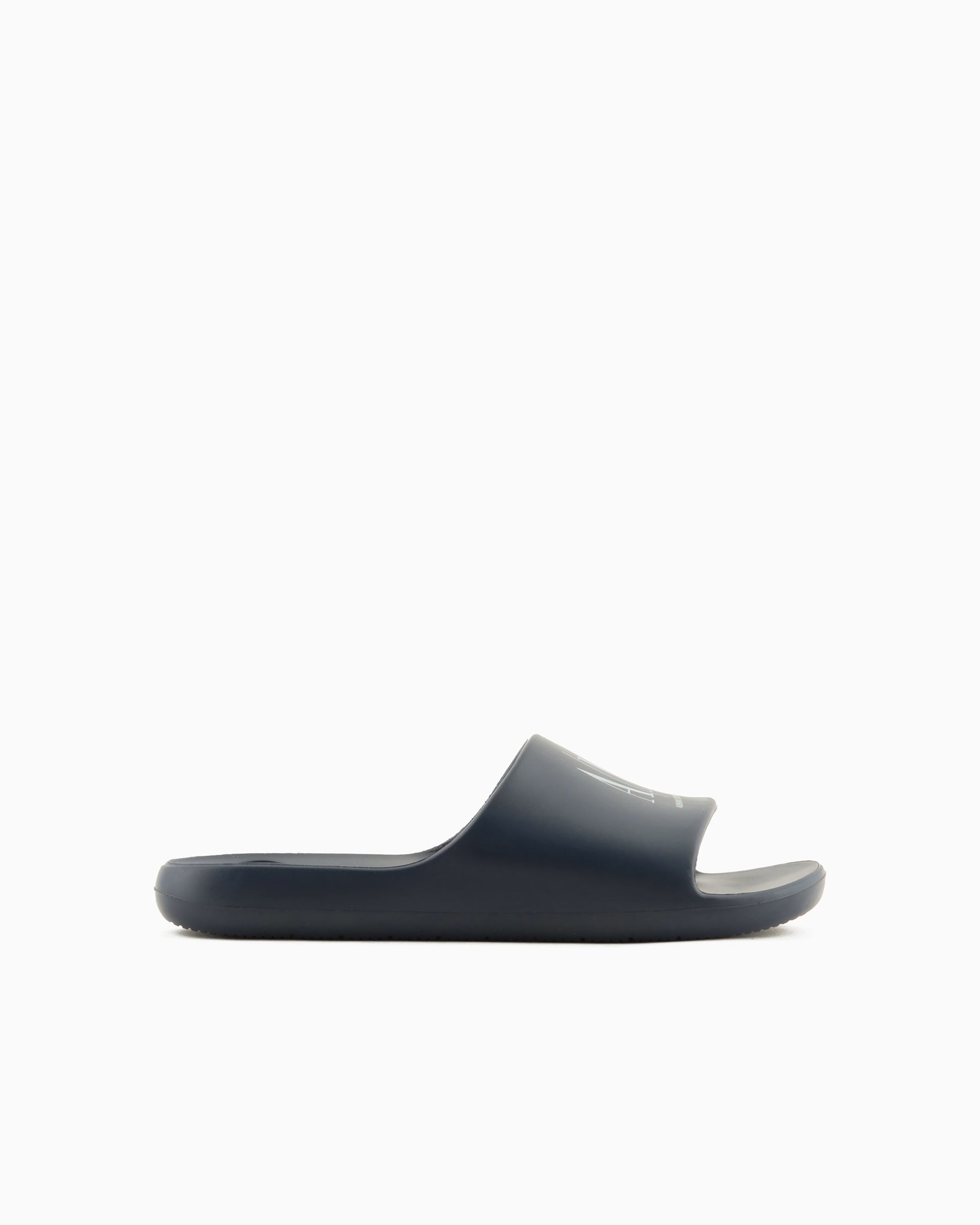 A|X ARMANI EXCHANGE Tranquil Slate Luxe Open-Toe Slides