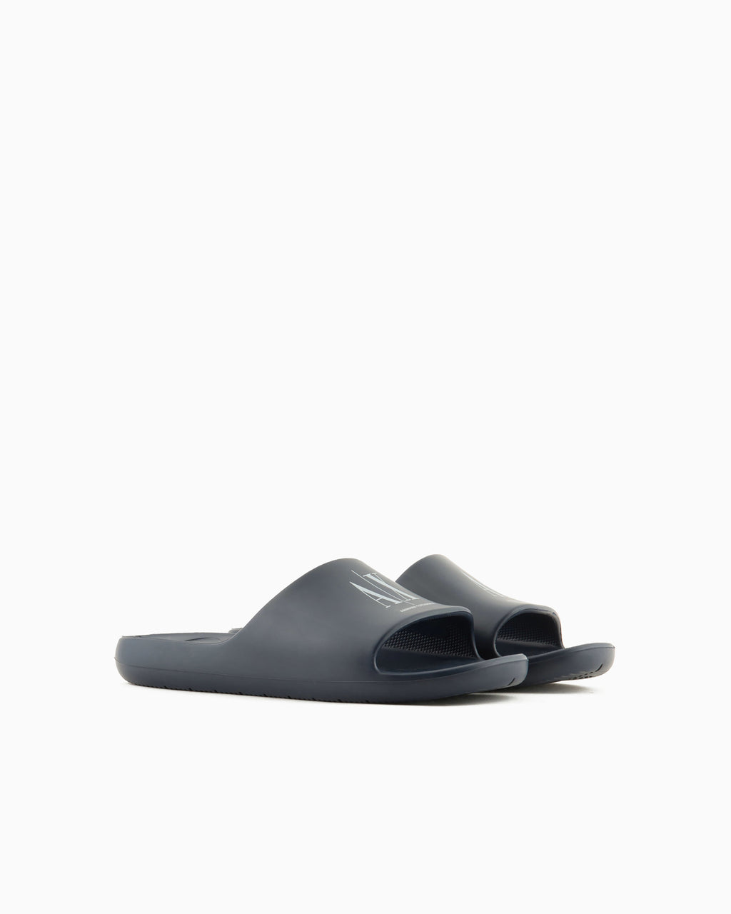 A|X ARMANI EXCHANGE Tranquil Slate Luxe Open-Toe Slides