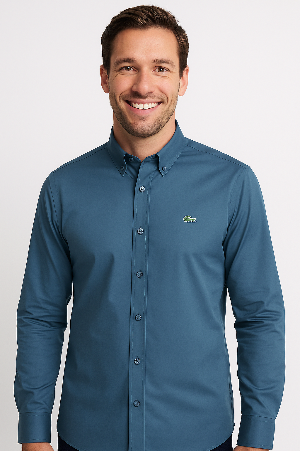 LACOSTE Ocean Breeze Classic Fit Long Sleeve Button-Up Shirt