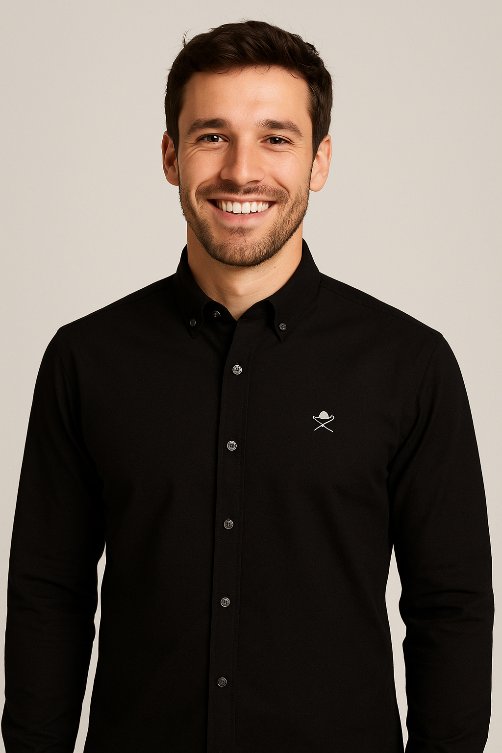 HACKETT LONDON Midnight Noir Slim Fit Long Sleeve Shirt