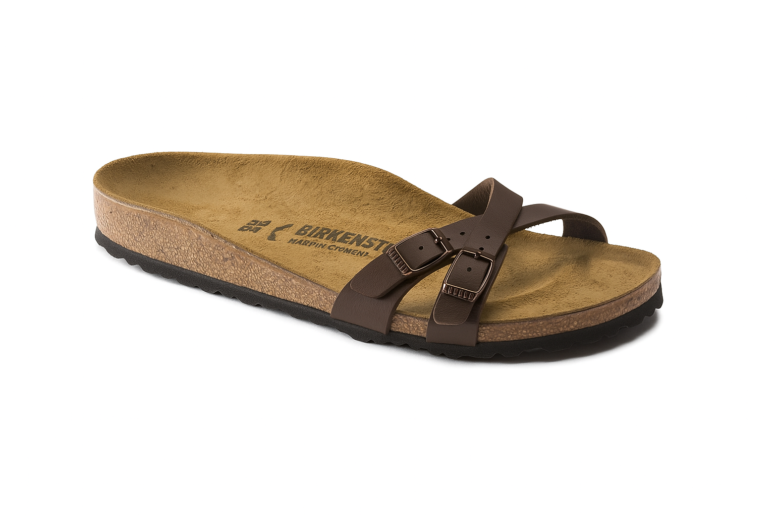 BIRKENSTOCK Rustic Walnut Luxe Comfort Soft Footbed Sandal
