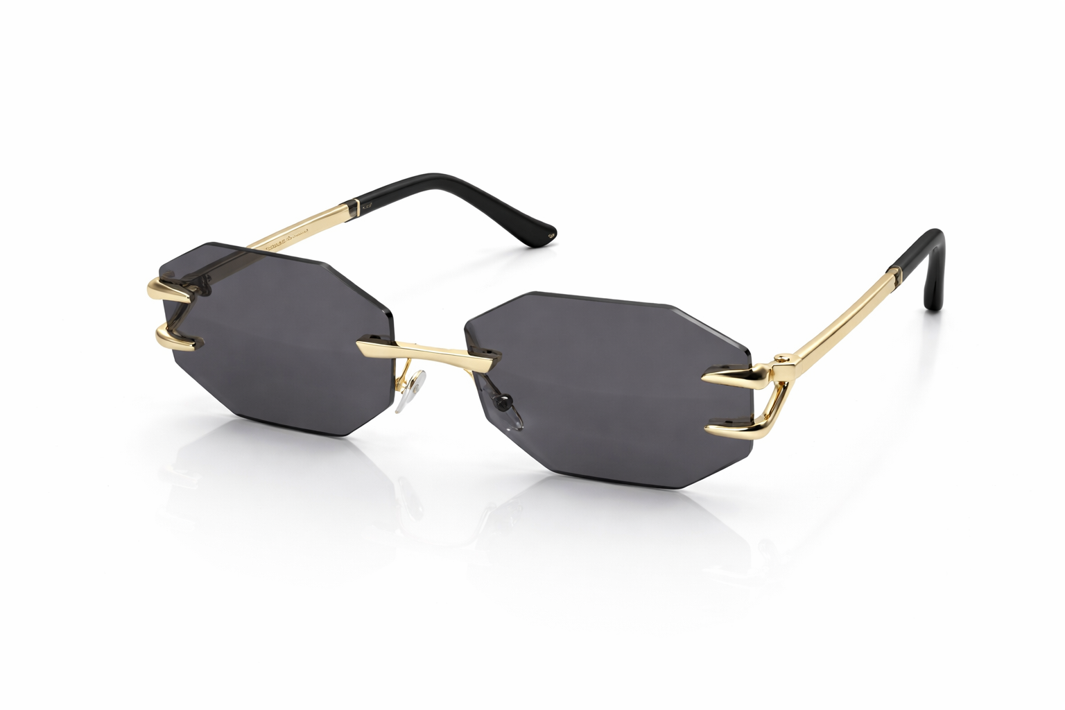 Cartier Octagonal Sunglasses with Gold Accents