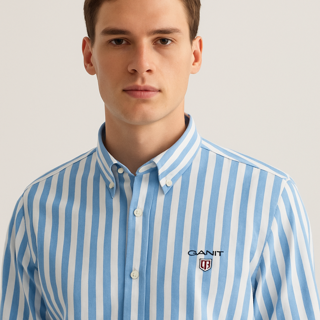 GANT Ocean Breeze Tailored Fit Long Sleeve Button-Up Shirt
