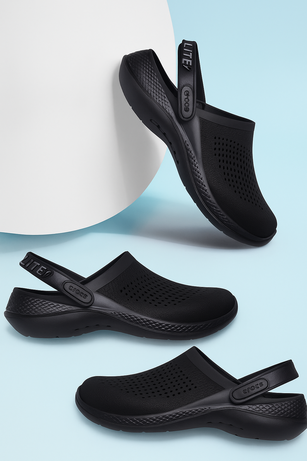 CROCS Starlit Onyx Ultra-Sleek Slim Fit Perforated Clogs