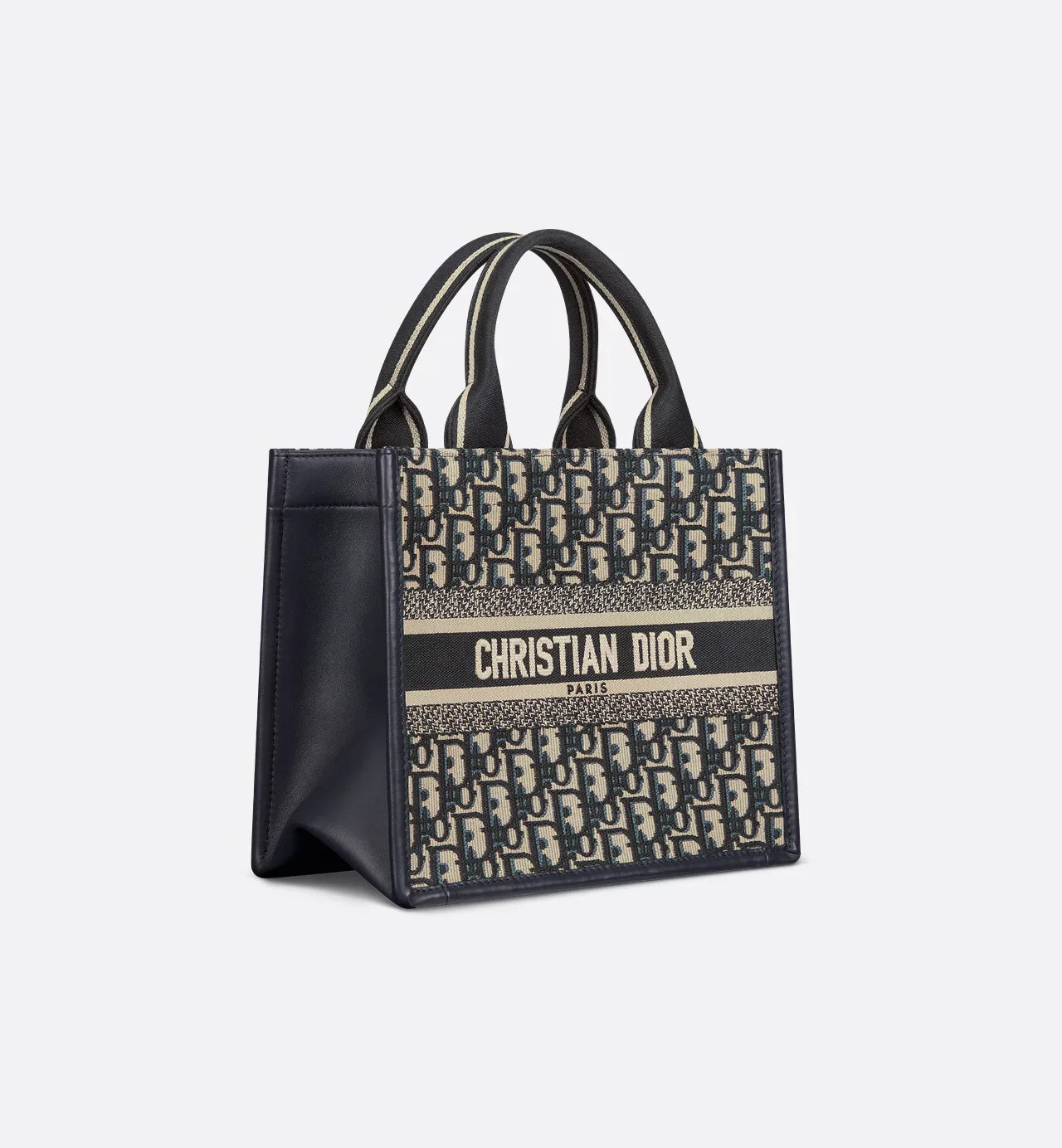 CHRISTIAN DIOR Celestial Midnight Luxe Canvas Book Tote Bag