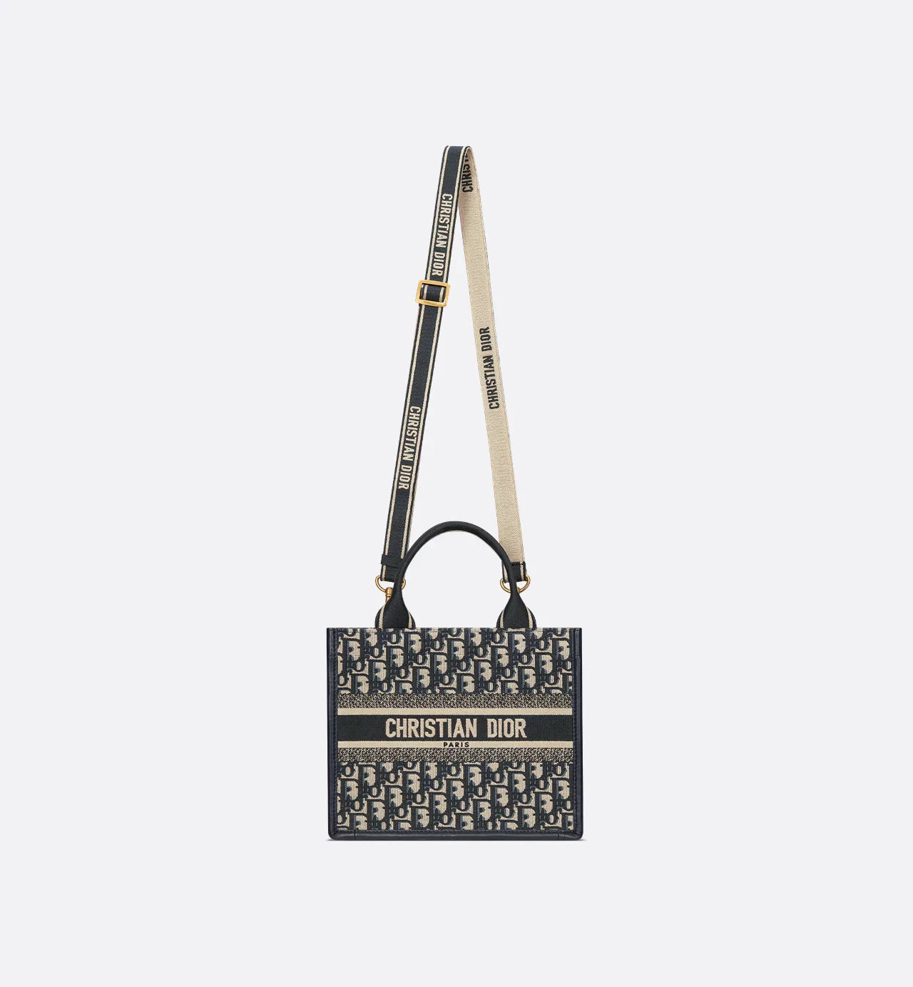 CHRISTIAN DIOR Celestial Midnight Luxe Canvas Book Tote Bag