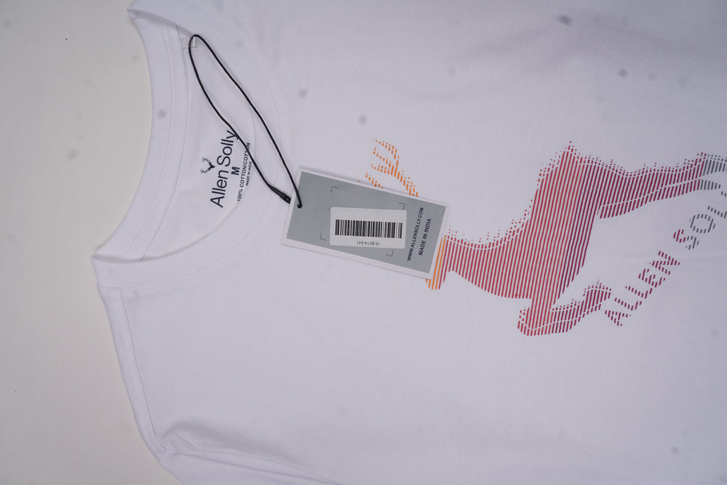 ALLEN SOLLY Celestial Pearl Relaxed Fit Short Sleeve Cotton T-Shirt