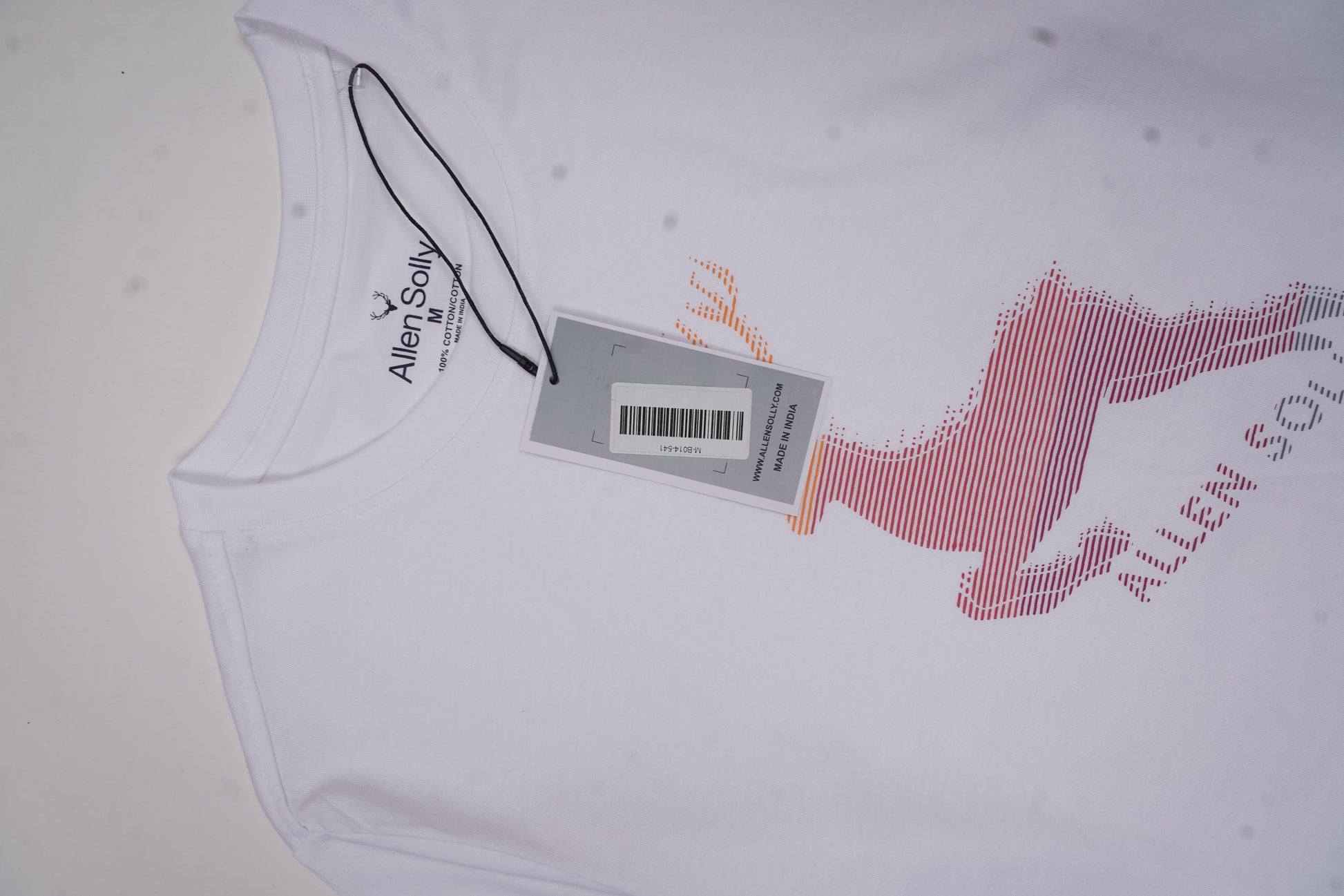 ALLEN SOLLY Celestial Pearl Relaxed Fit Short Sleeve Cotton T-Shirt