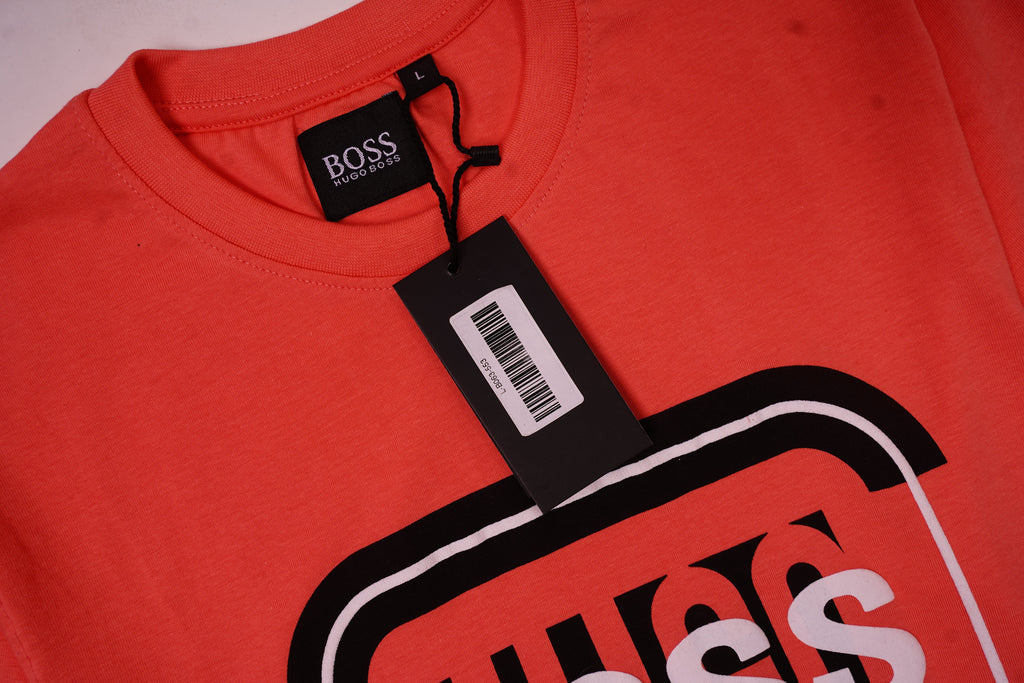 BOSS Radiant Ember Tailored Fit Short Sleeve Graphic Tee