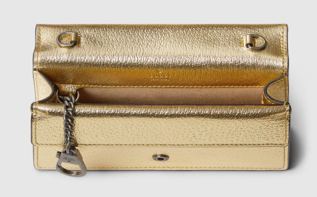 GUCCI Luminous Amber Luxe Leather Wallet