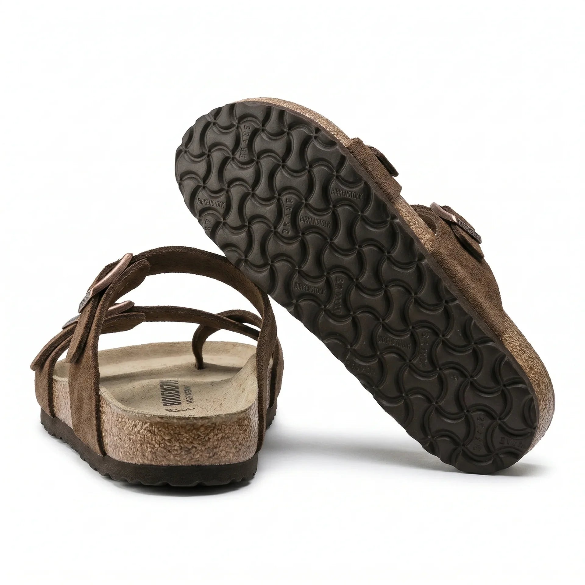 BIRKENSTOCK Midnight Brown Onyx Luxe Soft Footbed Sandals