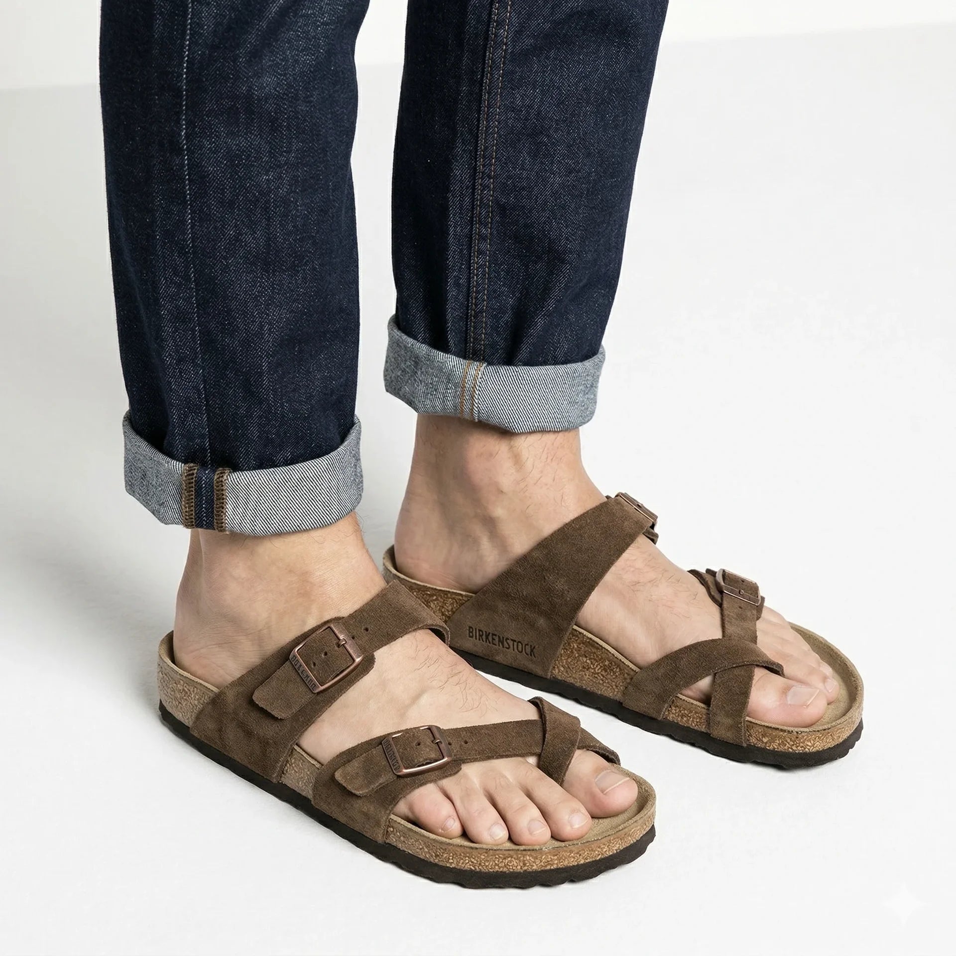 BIRKENSTOCK Midnight Brown Onyx Luxe Soft Footbed Sandals