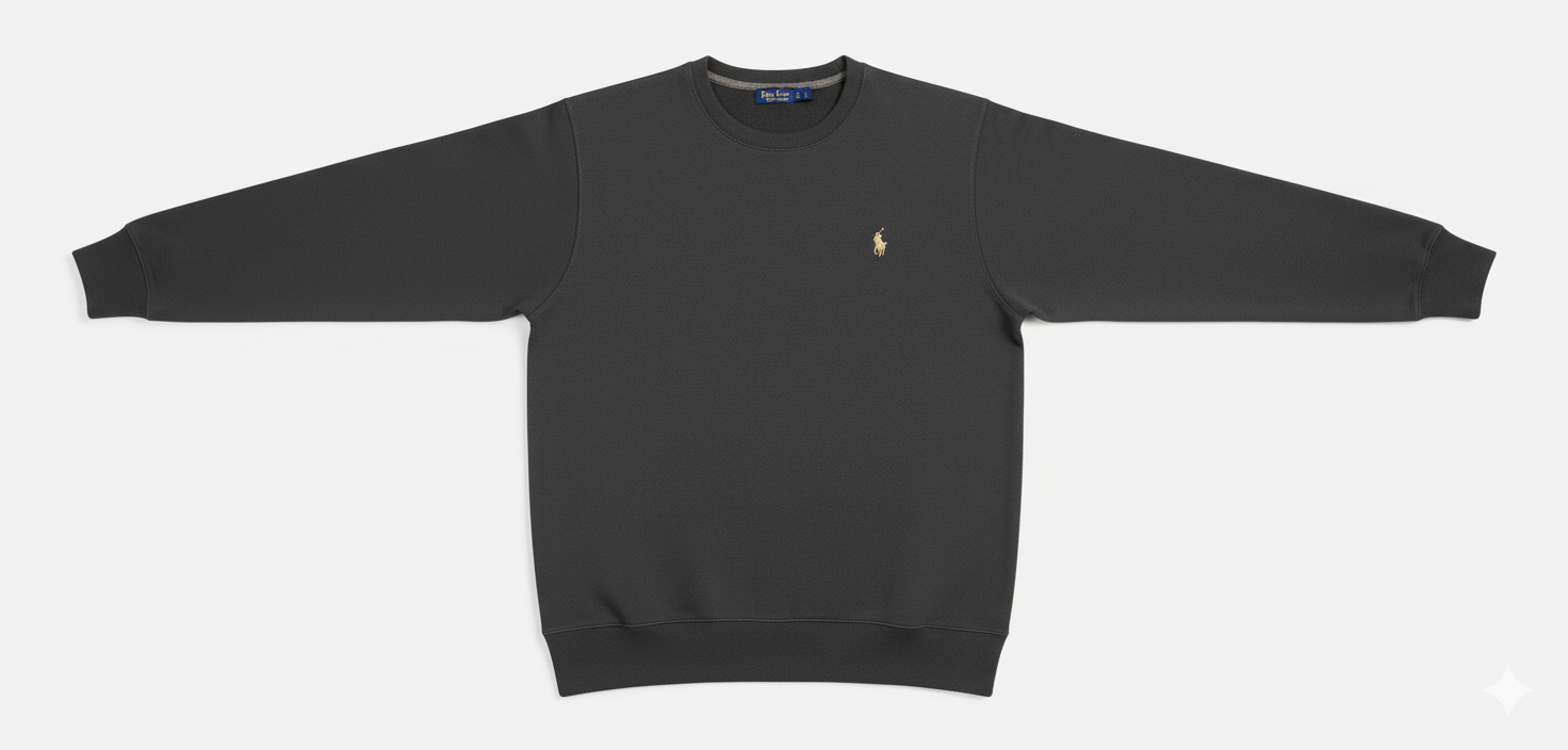 POLO RALPH LAUREN Mysterious Onyx Luxe Fit Crewneck Sweatshirt