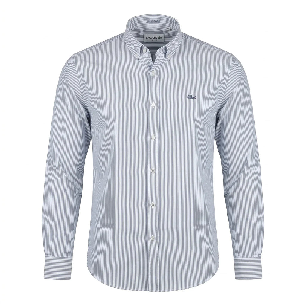 Lacoste Regular Fit Striped Button-Down Oxford Shirt