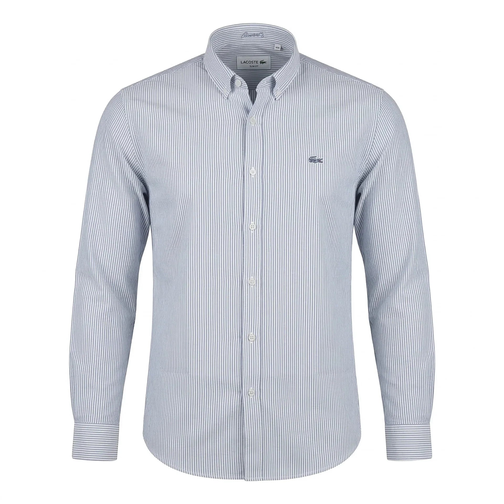 Lacoste Regular Fit Striped Button-Down Oxford Shirt