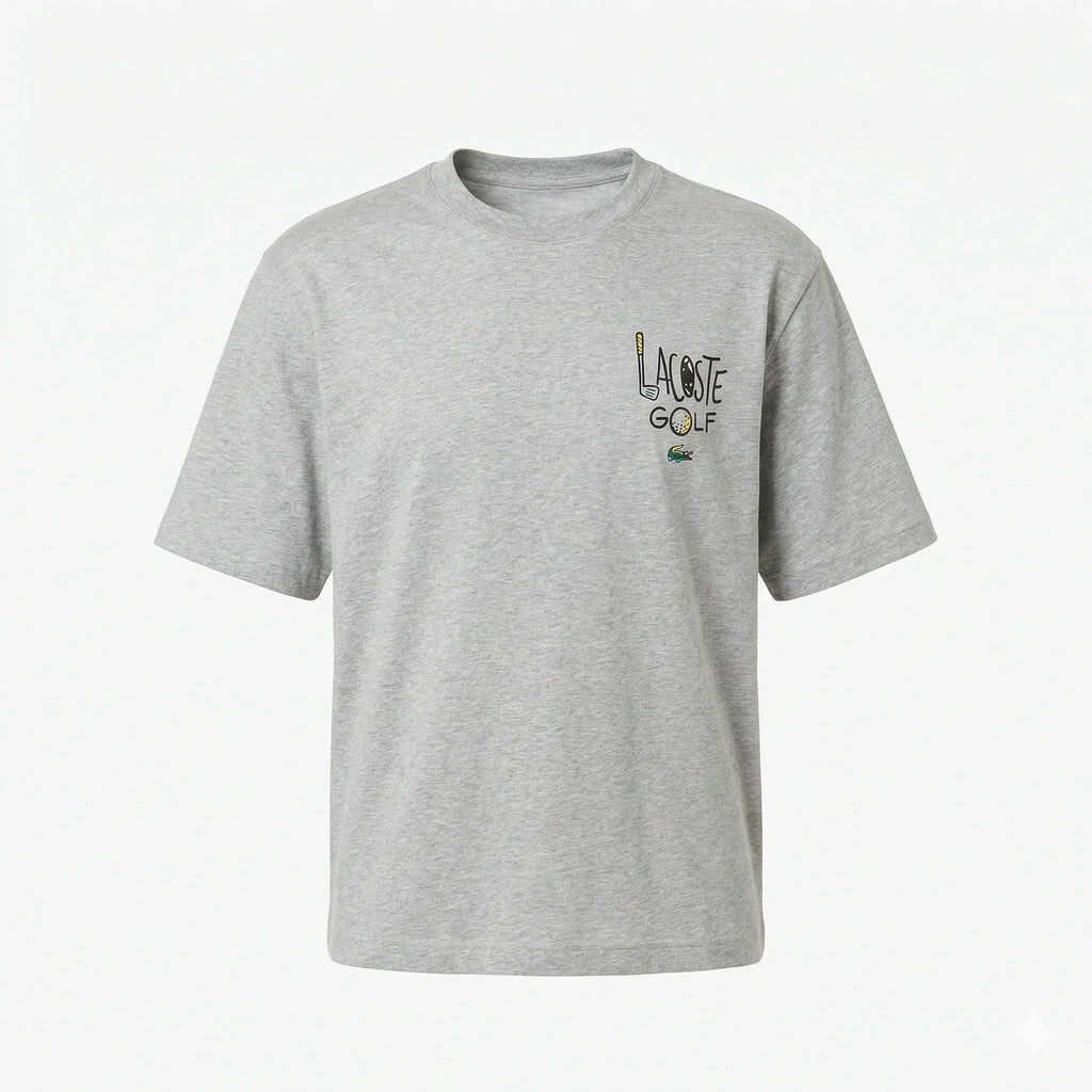 LACOSTE Misty Pebble Relaxed Fit Short Sleeve Graphic Tee
