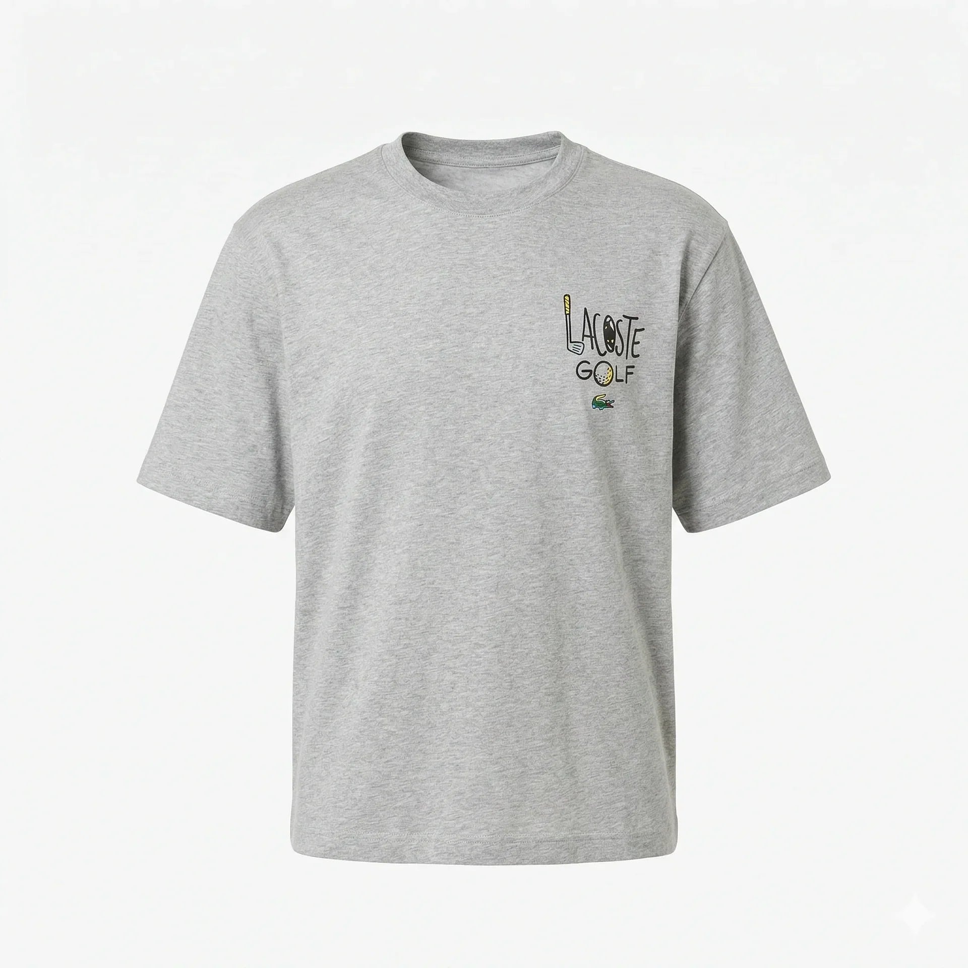 LACOSTE Misty Pebble Relaxed Fit Short Sleeve Graphic Tee