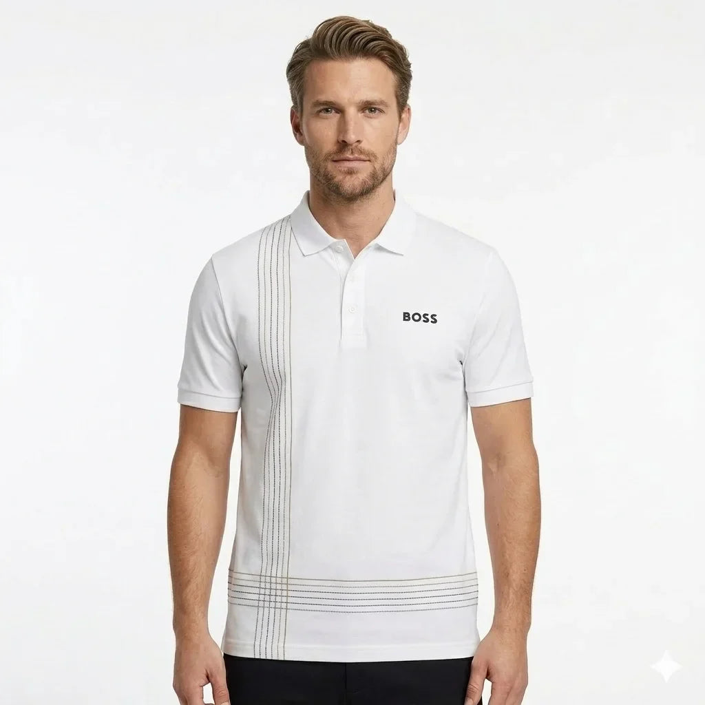 Hugo Boss Striped Detail Polo Shirt