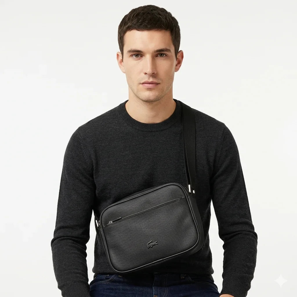 Lacoste Classic Black Crossbody Bag