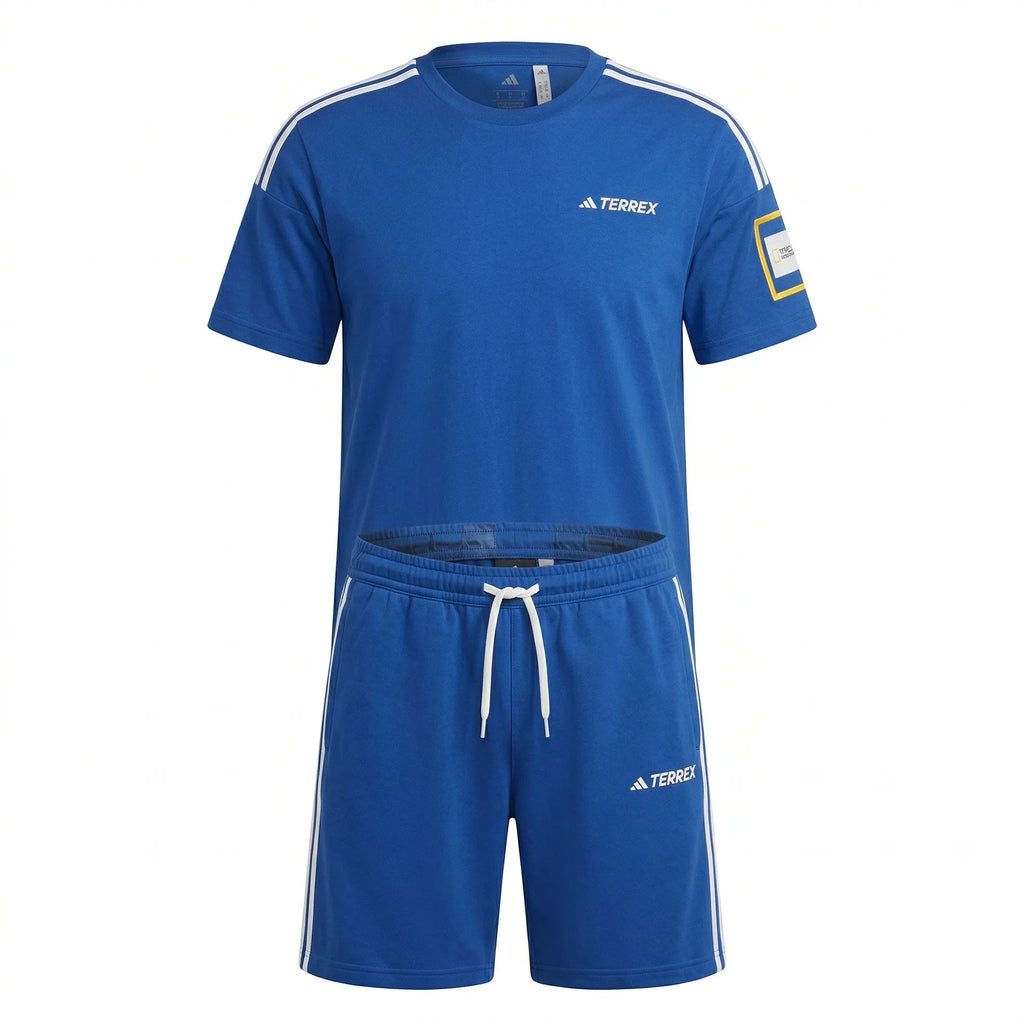 ADIDAS Terrex Relaxed Fit Mens Performance Lounge Set in Blue