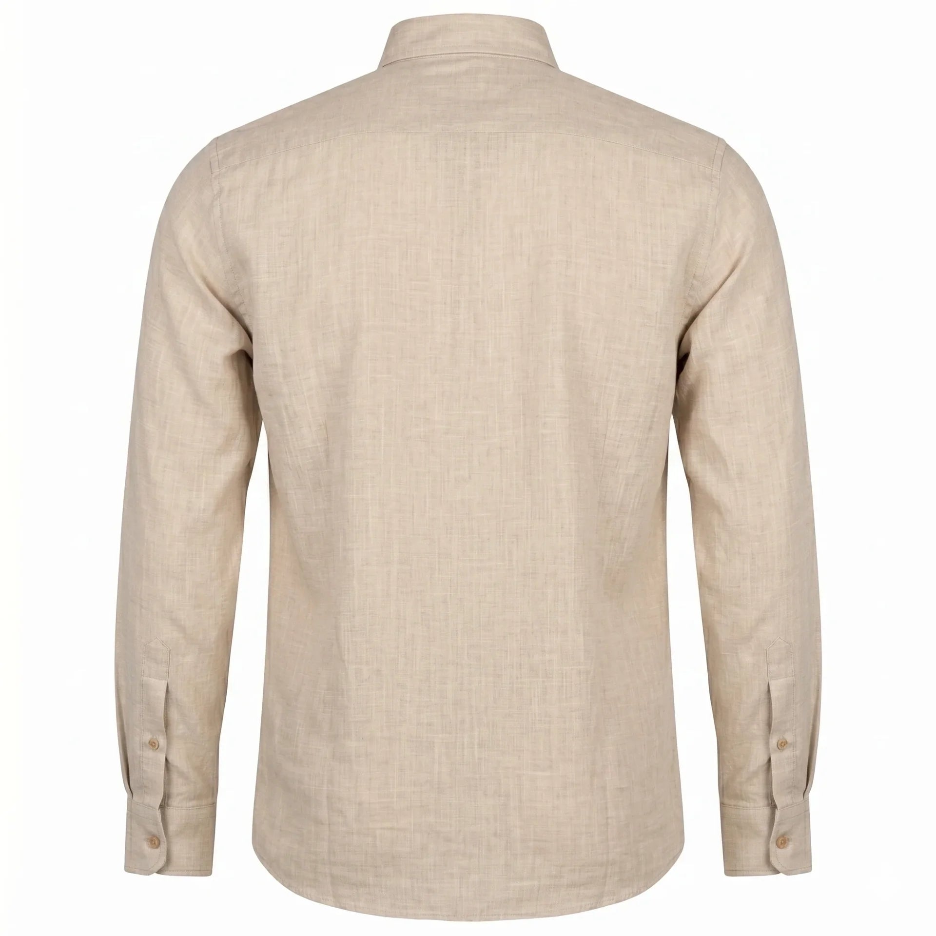 Lacoste Men's Casual Linen Blend Button-Up Shirt