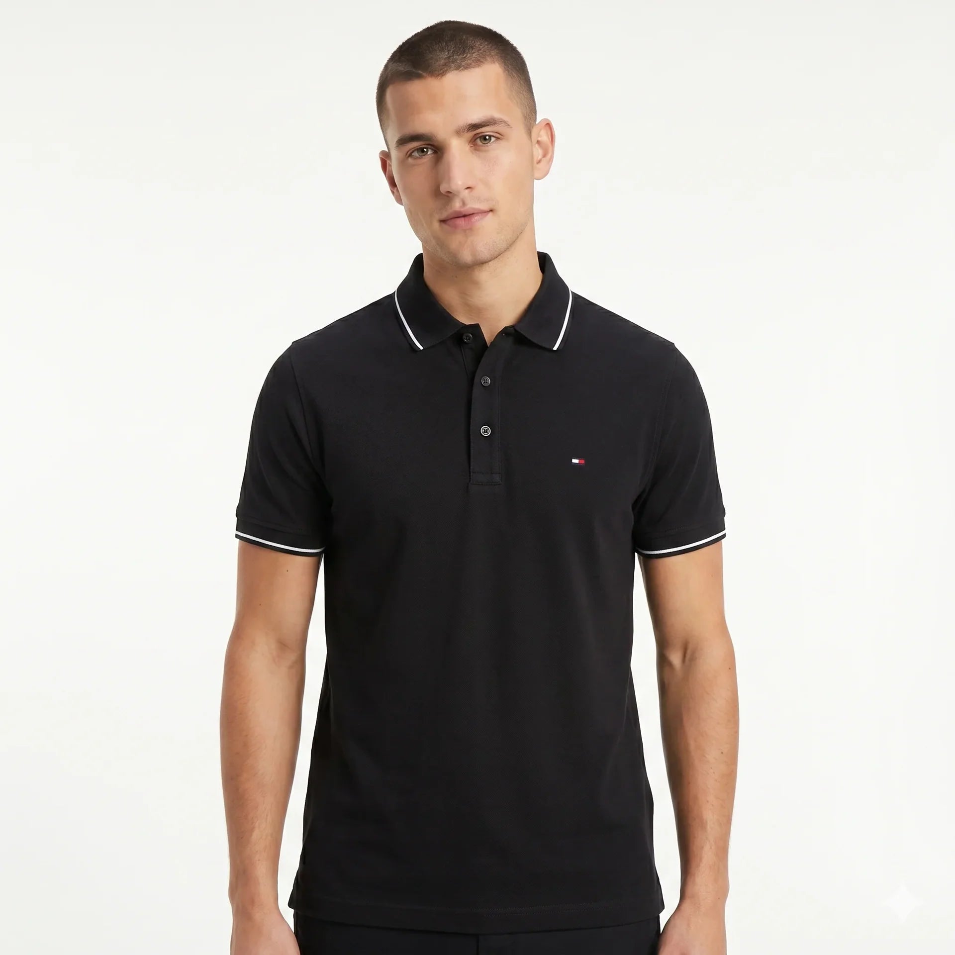 Tommy Hilfiger Classic Fit Pique Polo Shirt with Contrast Trim