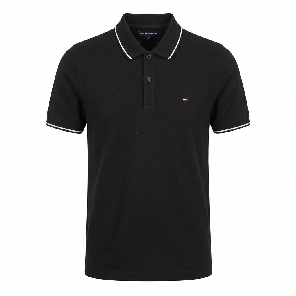 Tommy Hilfiger Classic Fit Pique Polo Shirt with Contrast Trim