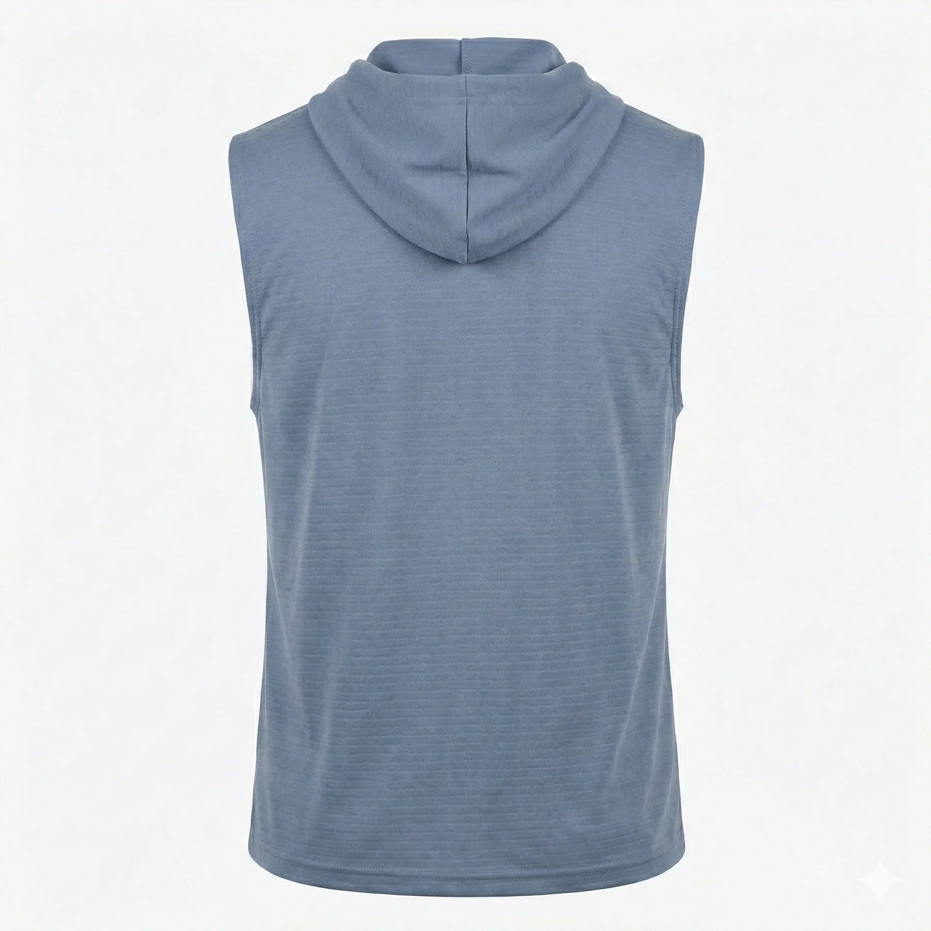 UNDER ARMOUR Oceanic Slate Athletic Fit Sleeveless Hoodie with Bull Graphic