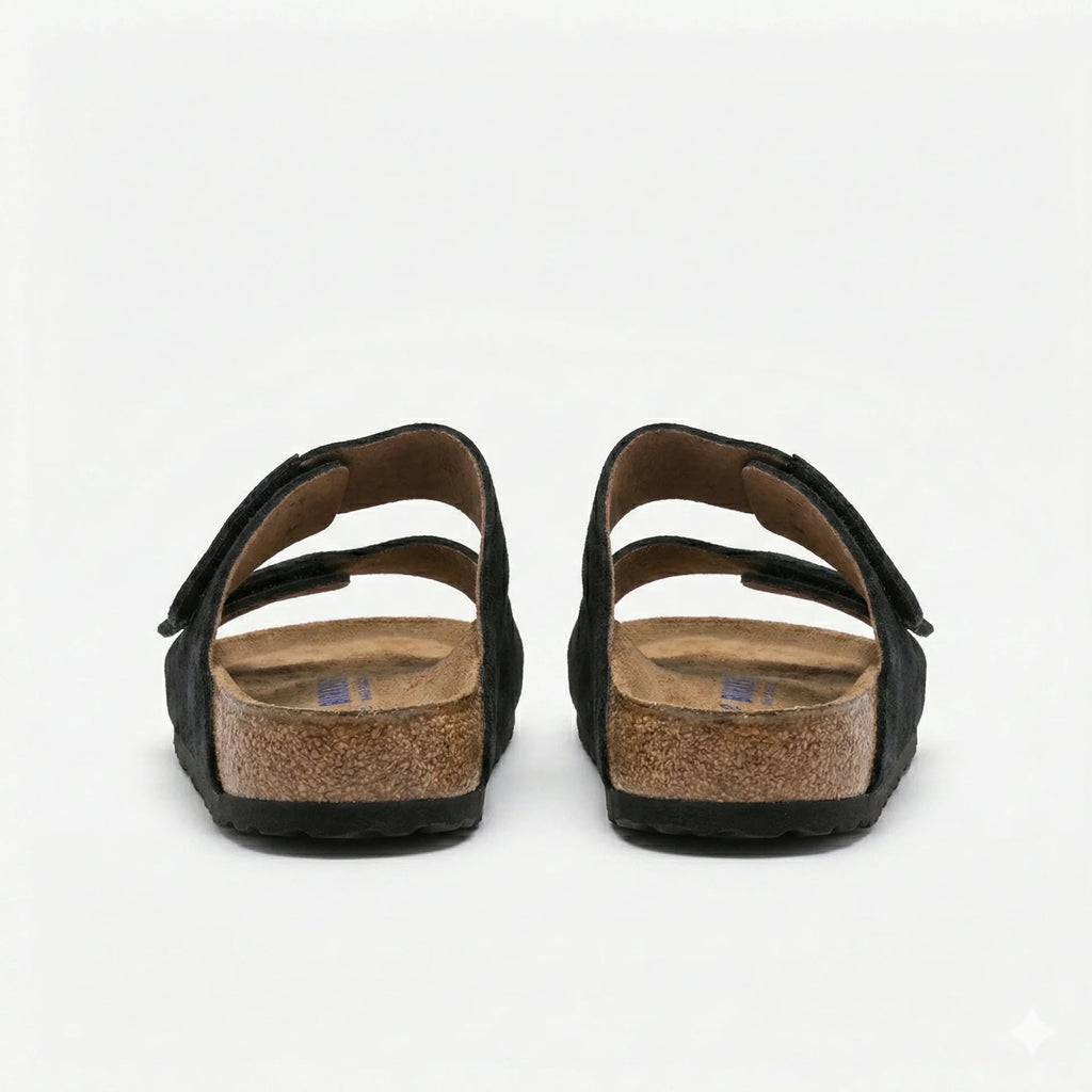 BIRKENSTOCK Obsidian Velvet Classic Suede Arizona Sandals