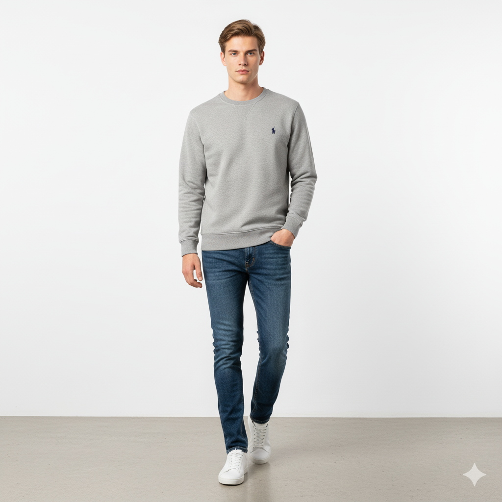 POLO RALPH LAUREN Serene Ash Tailored Fit Long Sleeve Sweatshirt