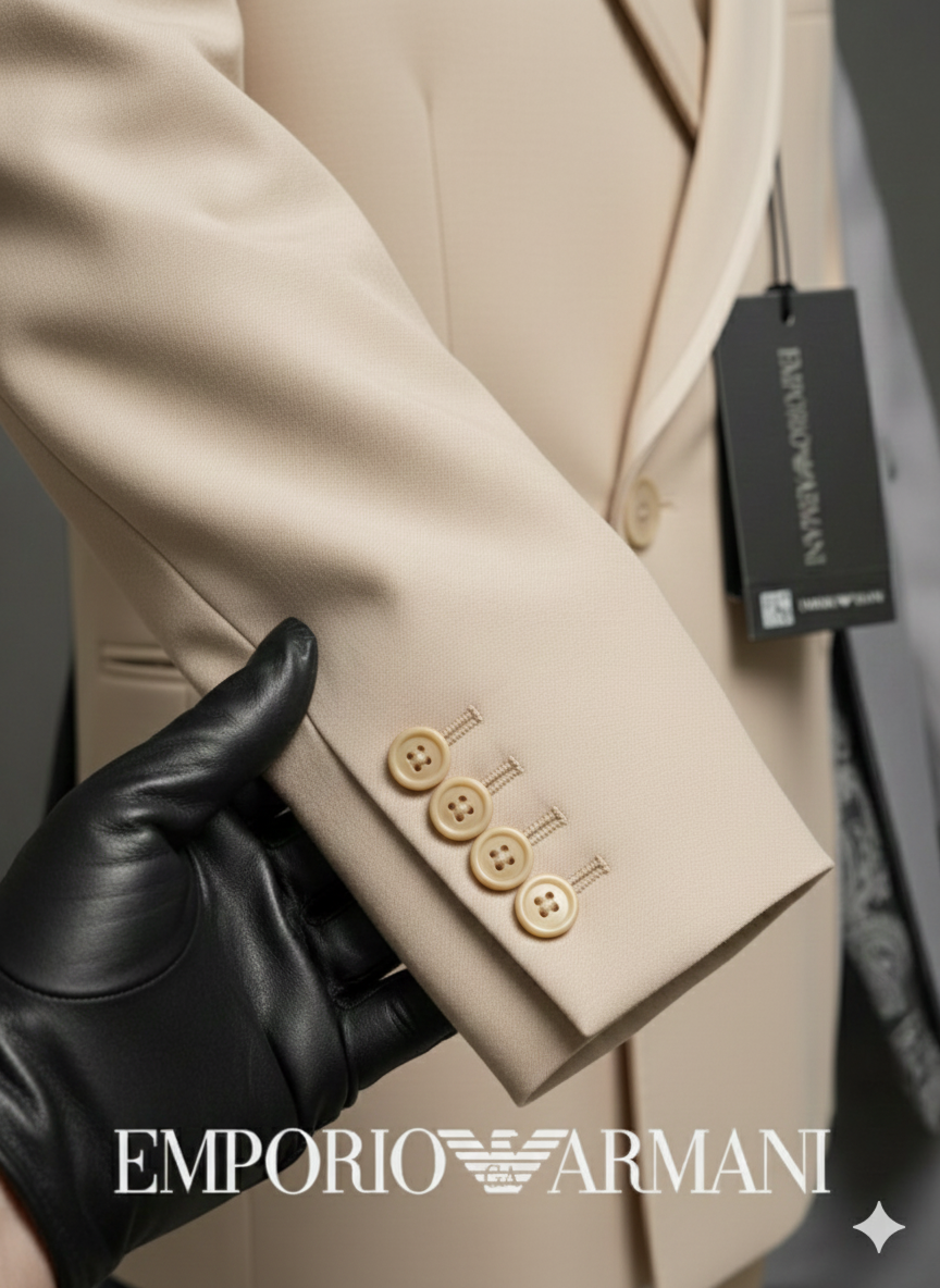 Armani Exchange-Breasted Beige Suit (Extremely Premium)