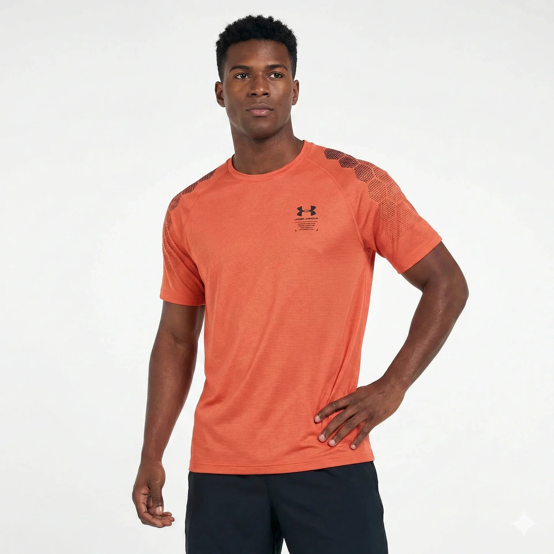 UNDER ARMOUR Radiant Terracotta Athletic Fit Short Sleeve DRI FIT T-Shirt