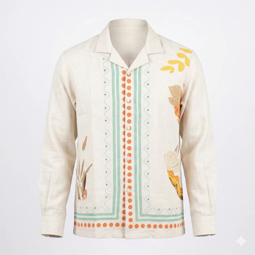 AGENT SPARROW Printed Square Fit Full Sleeve Cotton Shirt