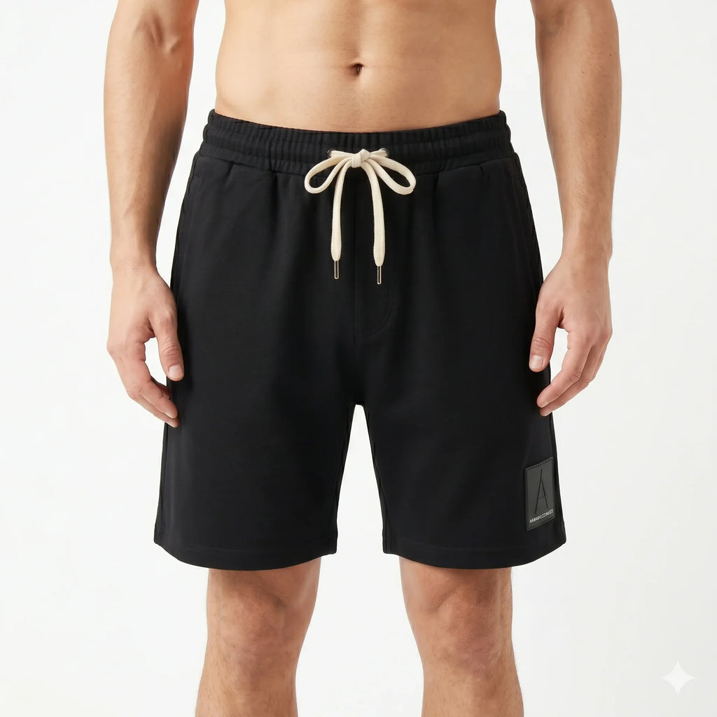 ARMANI EXCHANGE Classic Black Drawstring Shorts