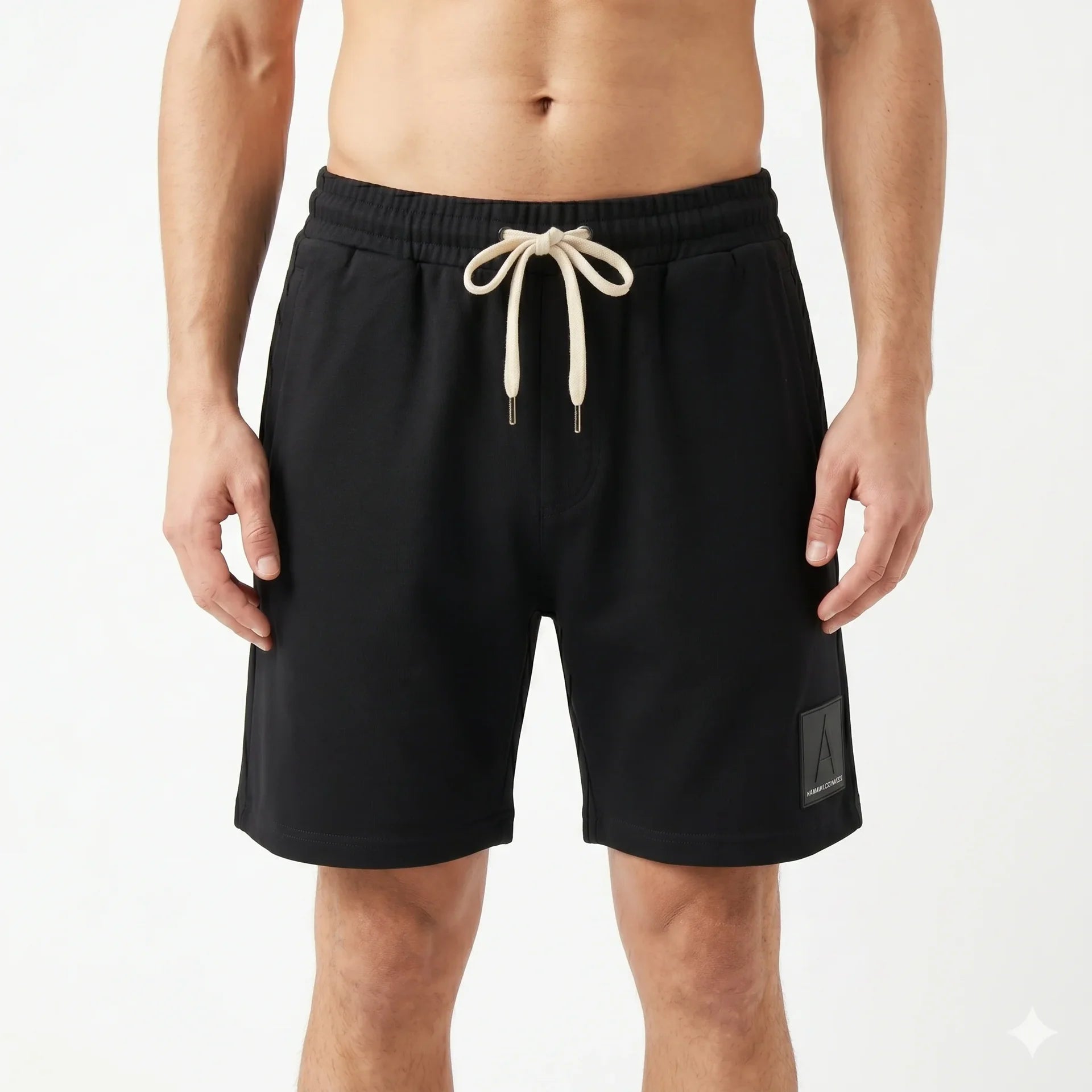 ARMANI EXCHANGE Classic Black Drawstring Shorts