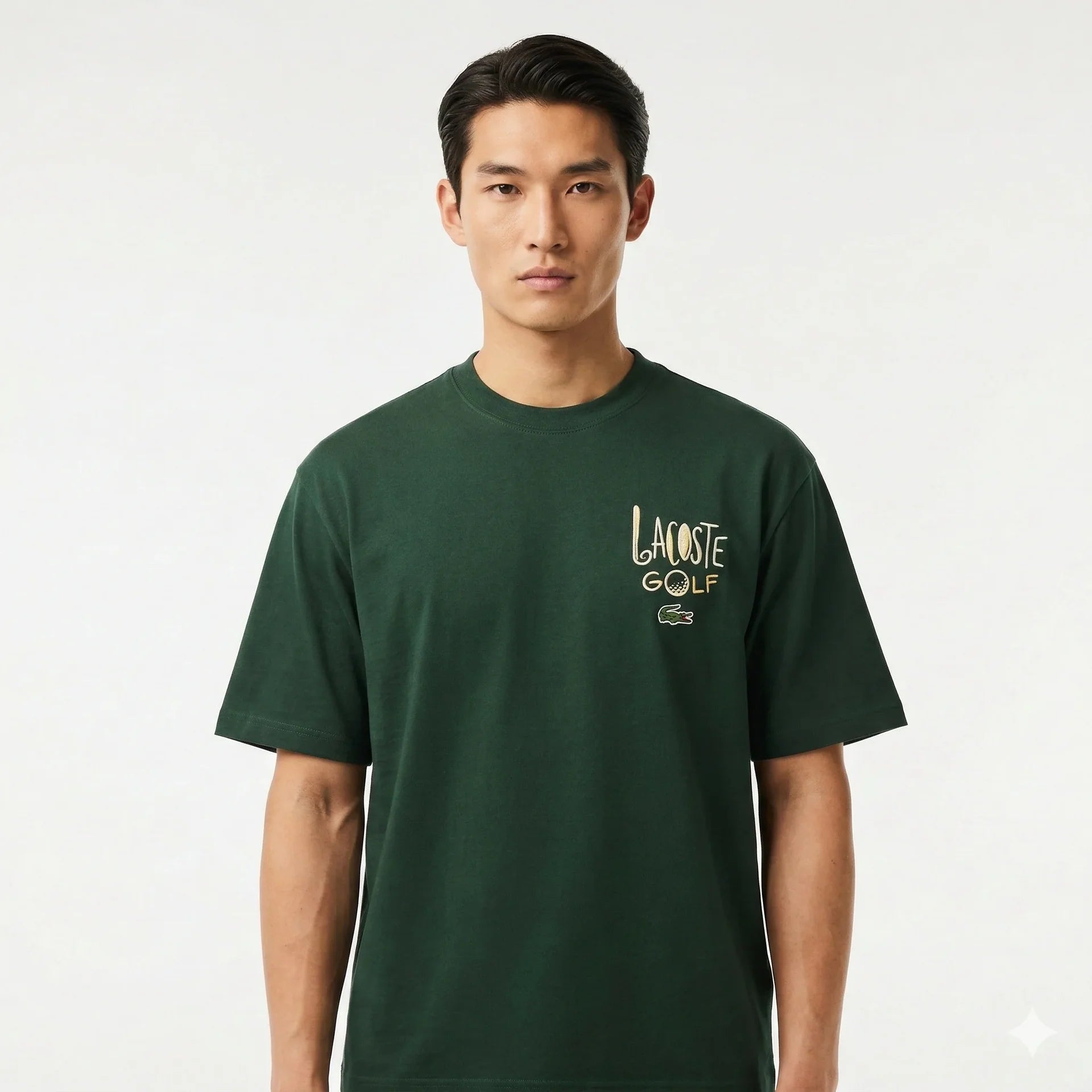 LACOSTE Forest Fern Oversized Fit Short Sleeve T-Shirt