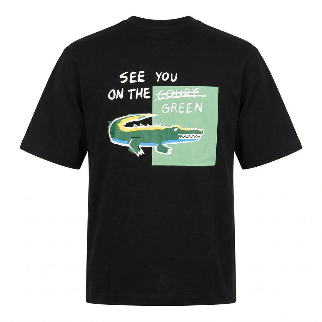 LACOSTE Mystic Sapphire Slim Fit Short Sleeve Graphic Tee