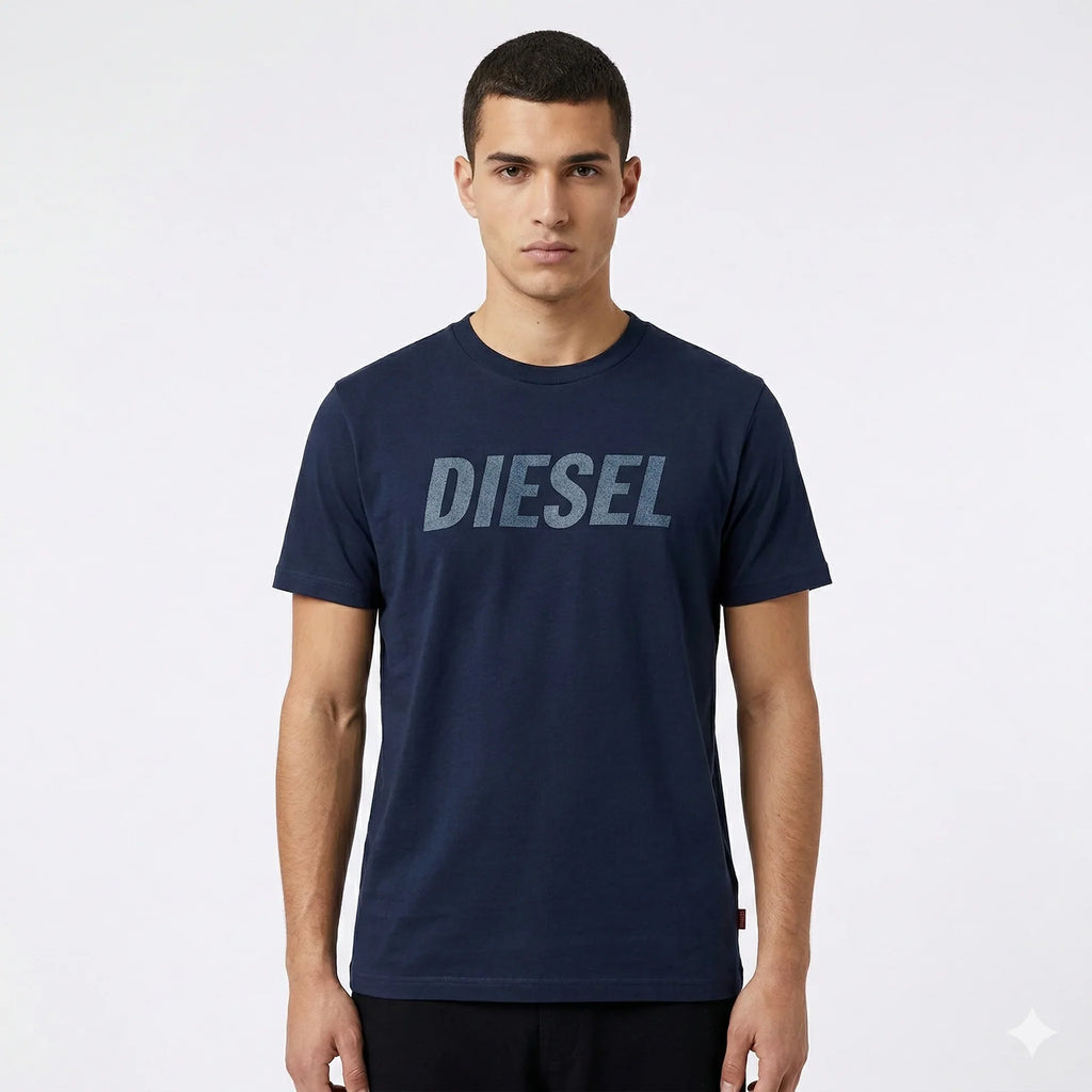 DIESEL Oceanic Sapphire Casual Fit Short Sleeve T-Shirt