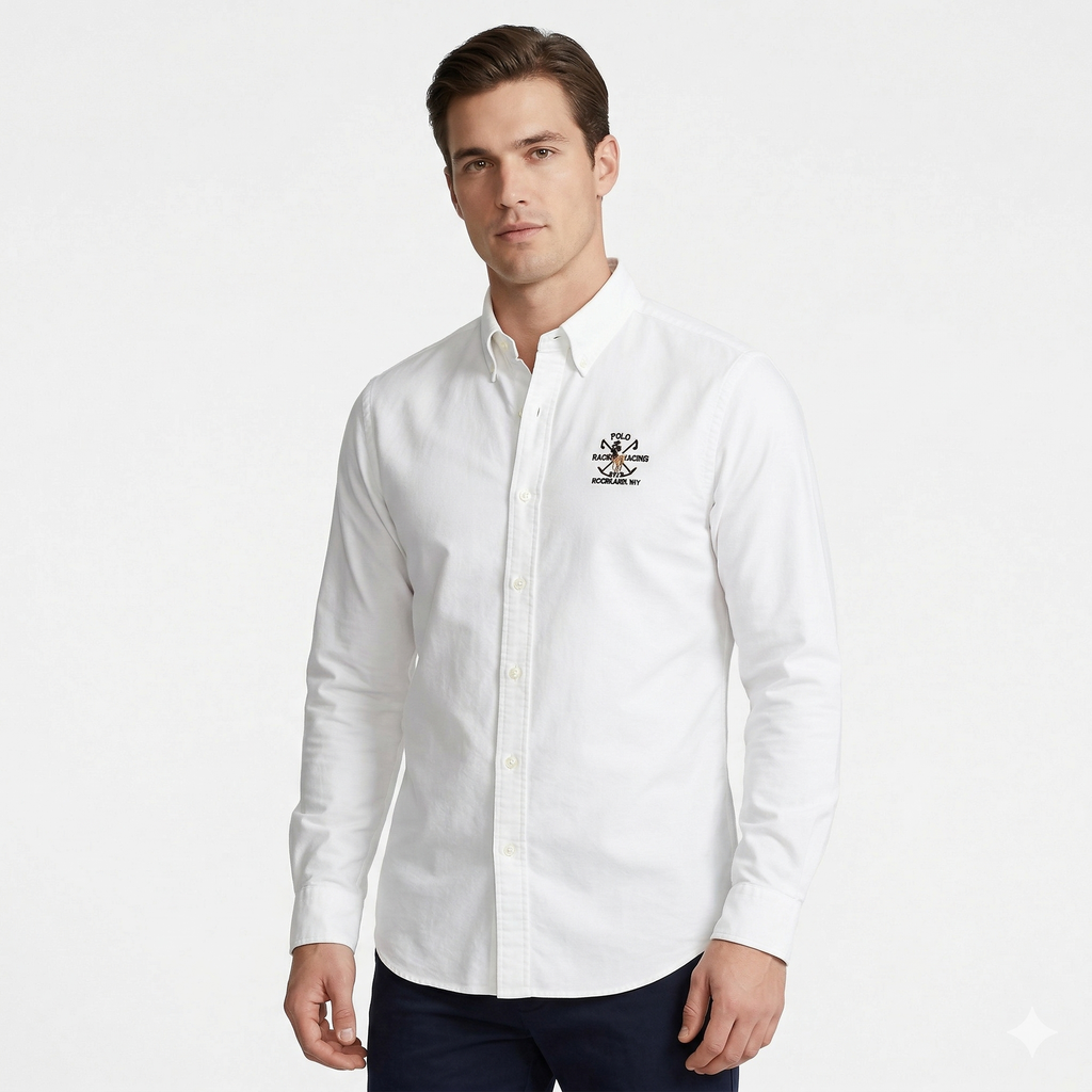 POLO RALPH LAUREN Celestial Pearl Tailored Fit Long Sleeve Shirt