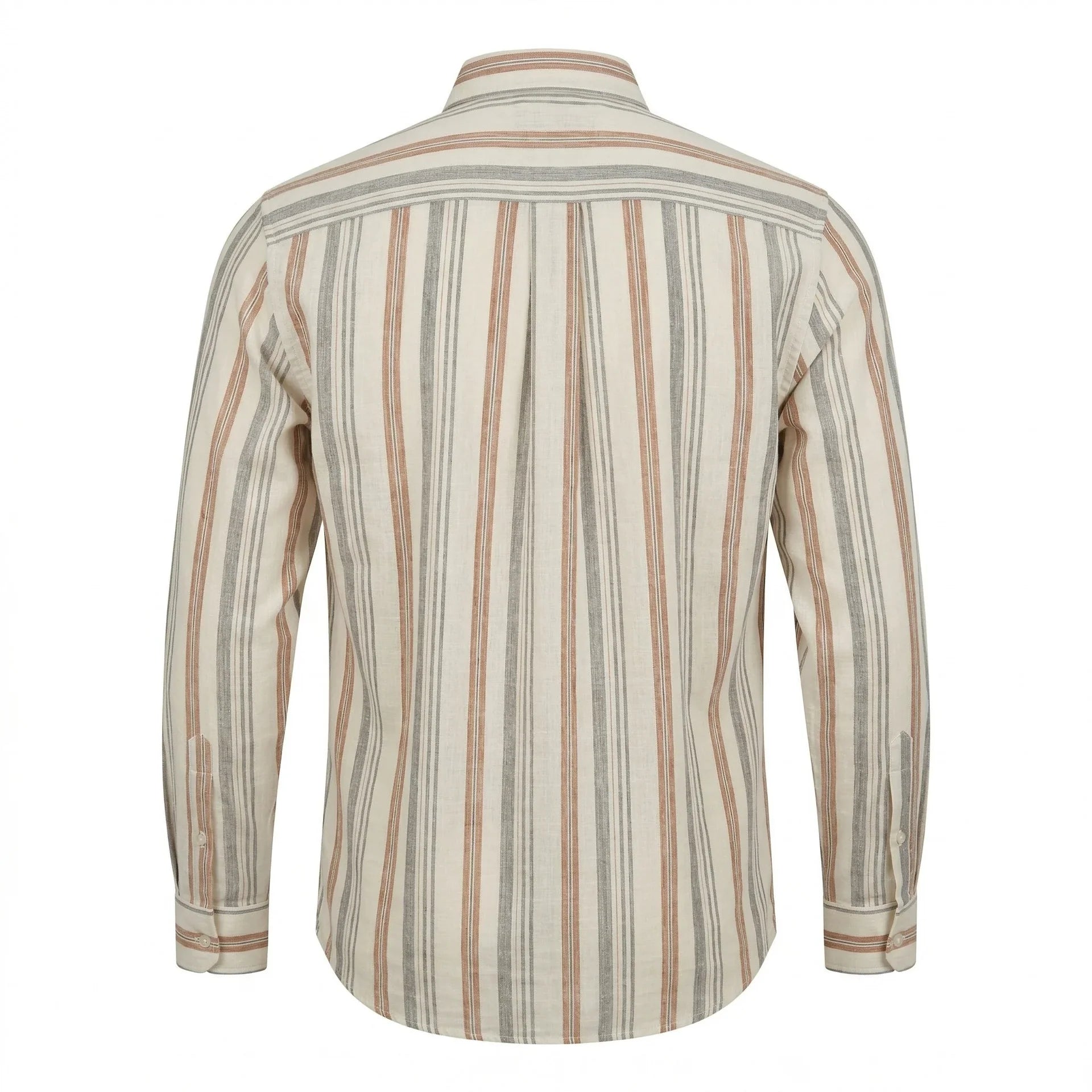 LACOSTE Men's Slim Fit Button-Down Striped Linen Shirt