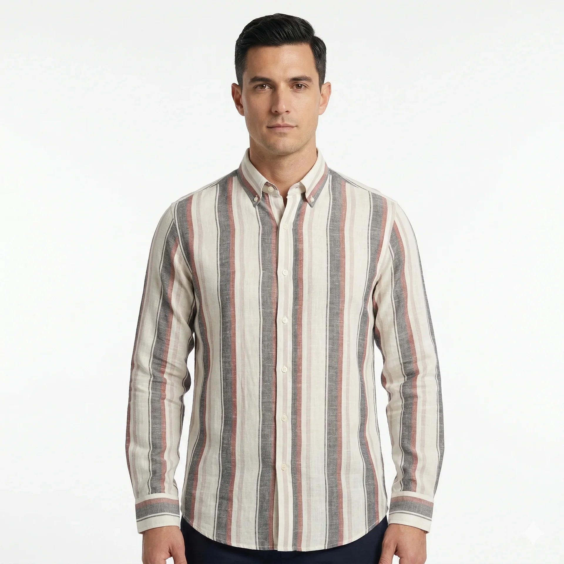 POLO Ralph Lauren Regular Fit Stripe Full Sleeve Linen Shirt
