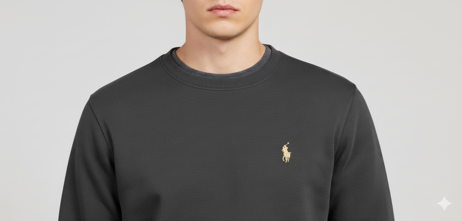 POLO RALPH LAUREN Mysterious Onyx Luxe Fit Crewneck Sweatshirt