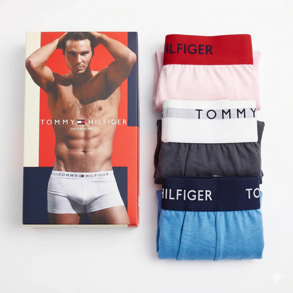 TOMMY HILFIGER Men's Cotton Stretch Boxer Briefs - 3 Pack