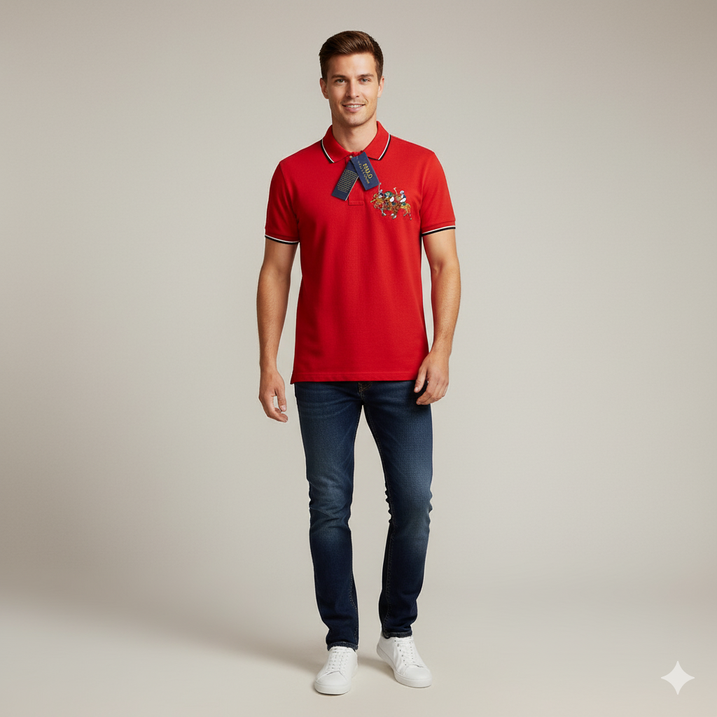 POLO RALPH LAUREN Radiant Ember Classic Fit Short Sleeve Piqué Polo Shirt