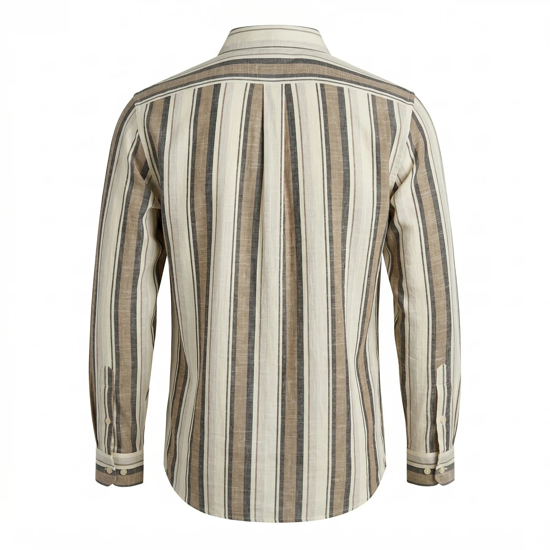 Brooks Brothers Regular Fit Stripe Full Sleeve Linen Shirt