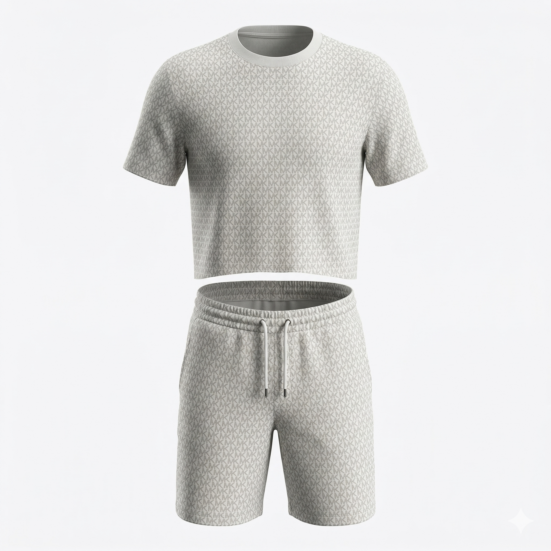 Michael Kors Relaxed Fit Short Sleeve Lounge Set in off white