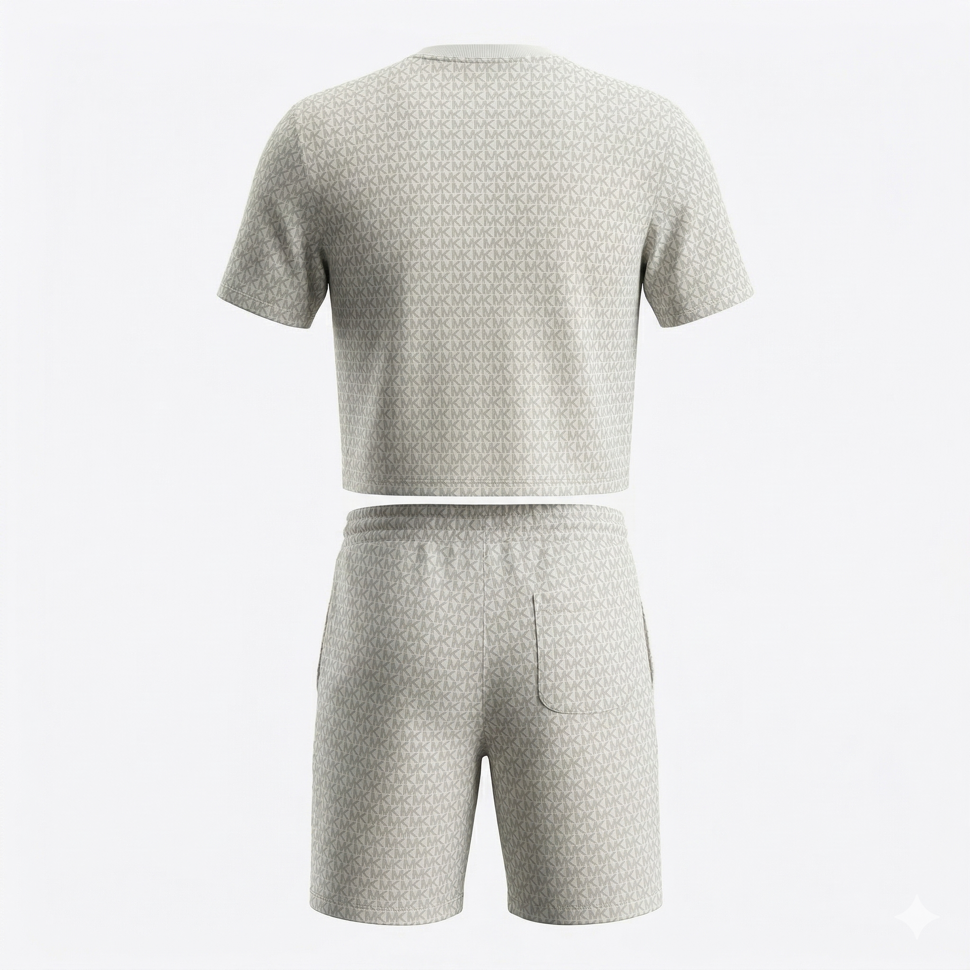 Michael Kors Relaxed Fit Short Sleeve Lounge Set in off white