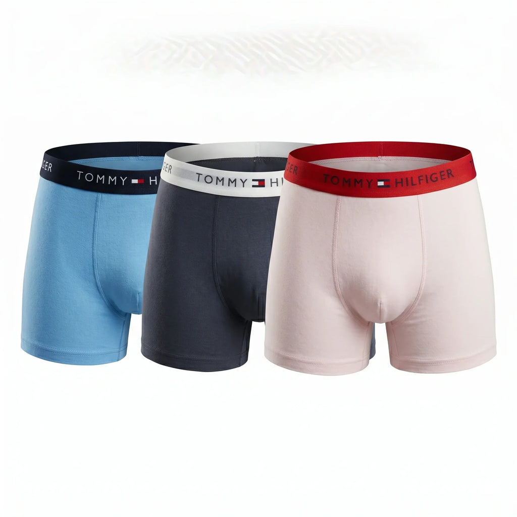 TOMMY HILFIGER Men's Cotton Stretch Boxer Briefs - 3 Pack