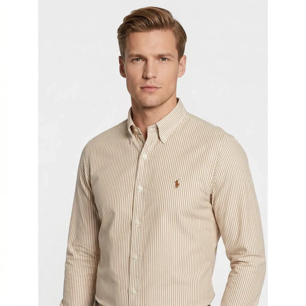 POLO RALPH LAUREN Classic Fit Long Sleeve Striped Cotton Shirt