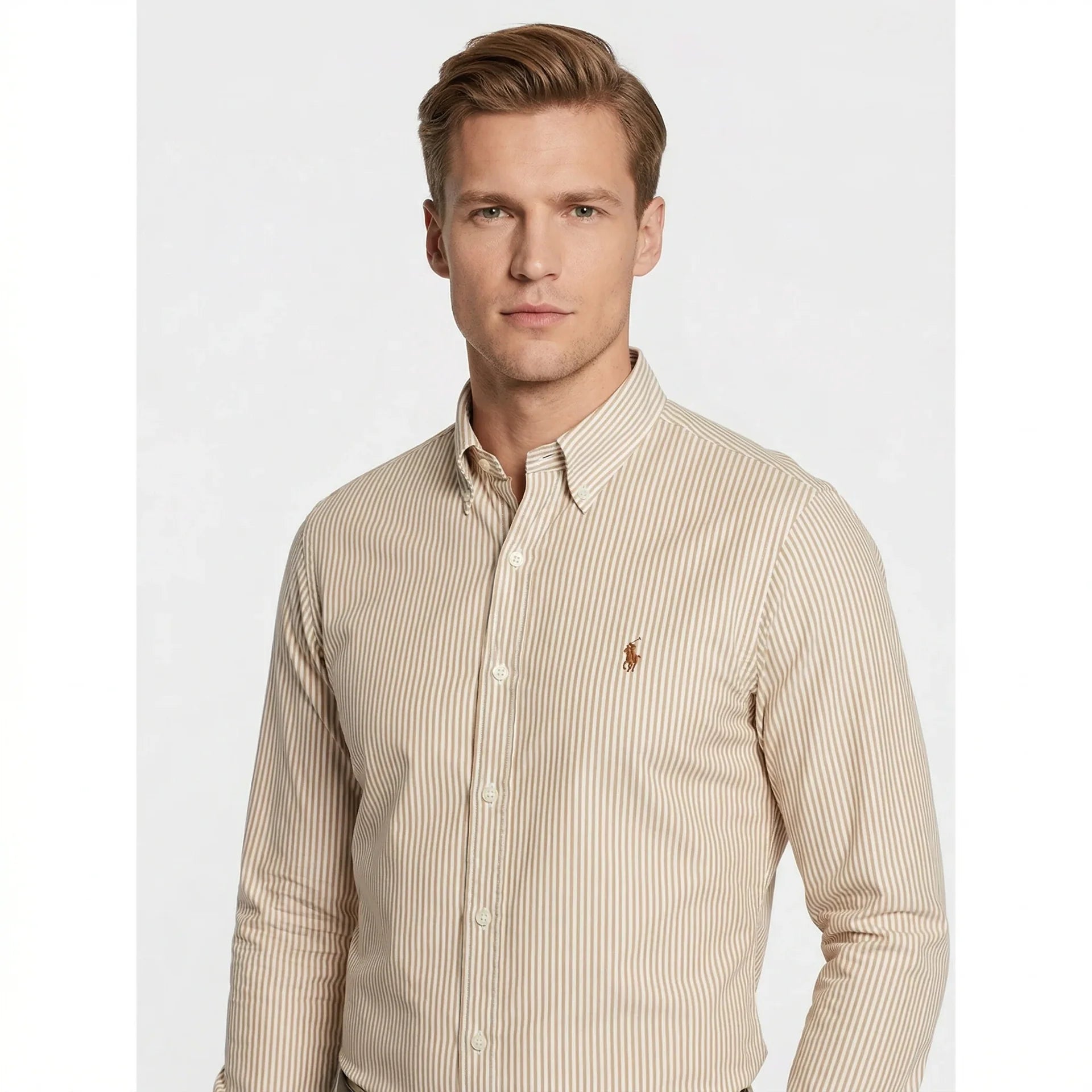 POLO RALPH LAUREN Classic Fit Long Sleeve Striped Cotton Shirt